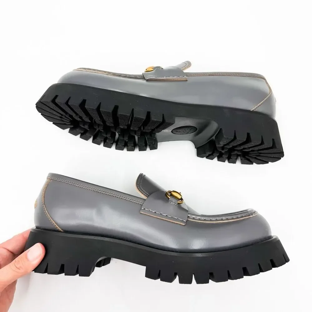 Gucci 1955 Horsebit Lug Sole Leather Loafers US Men’s 8.5